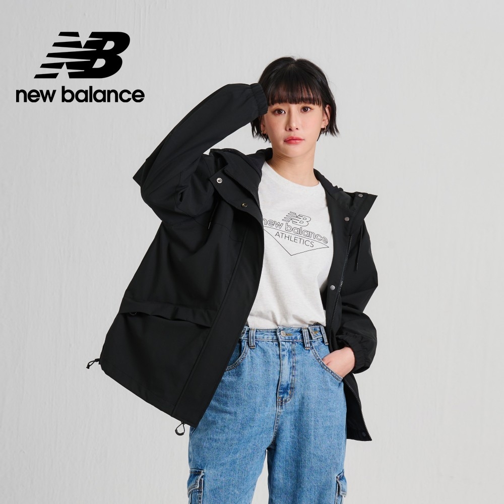 [New Balance]SDS拉鍊口袋連帽外套_女性_黑色_AWJ33314BK