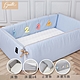 【gunite】多功能落地式沙發嬰兒床/陪睡床0-6歲四件組 床墊+床圍+止滑墊+床邊吊飾 (丹麥藍) product thumbnail 2