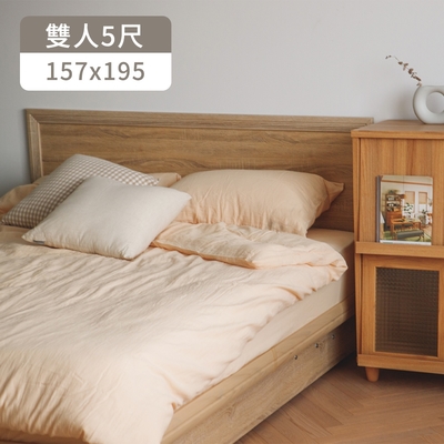 完美主義 kim簡約木質窄框雙人5尺掀床(床頭片+掀床底)(4色)