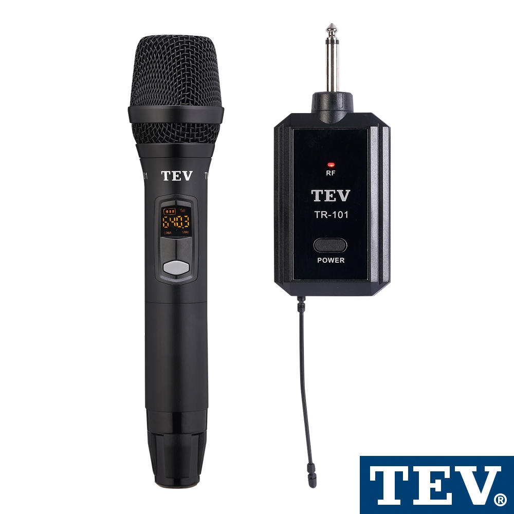TEV UHF單頻攜帶式無線麥克風（手握）TR101