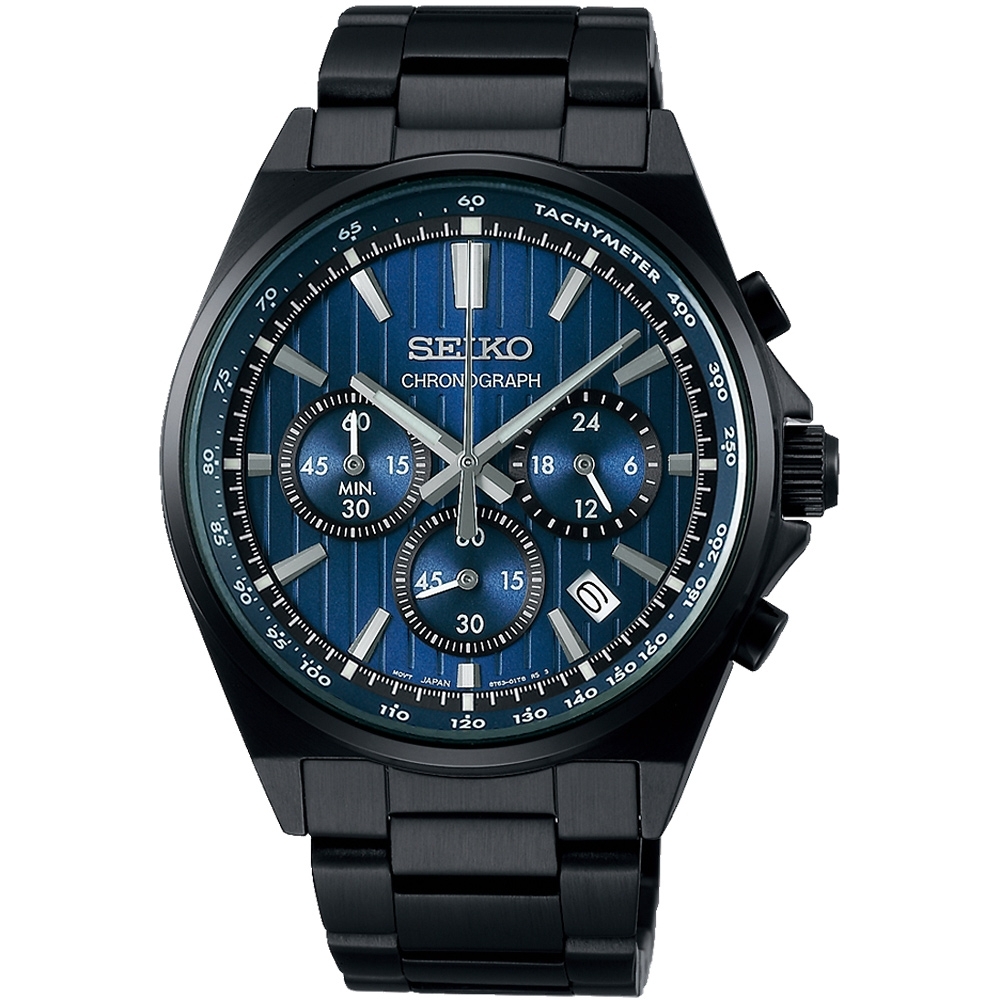SEIKO精工 CS系列 條紋設計賽車計時手錶 送禮推薦-41mm (SBTR035J/8T63-01T0U)_SK045