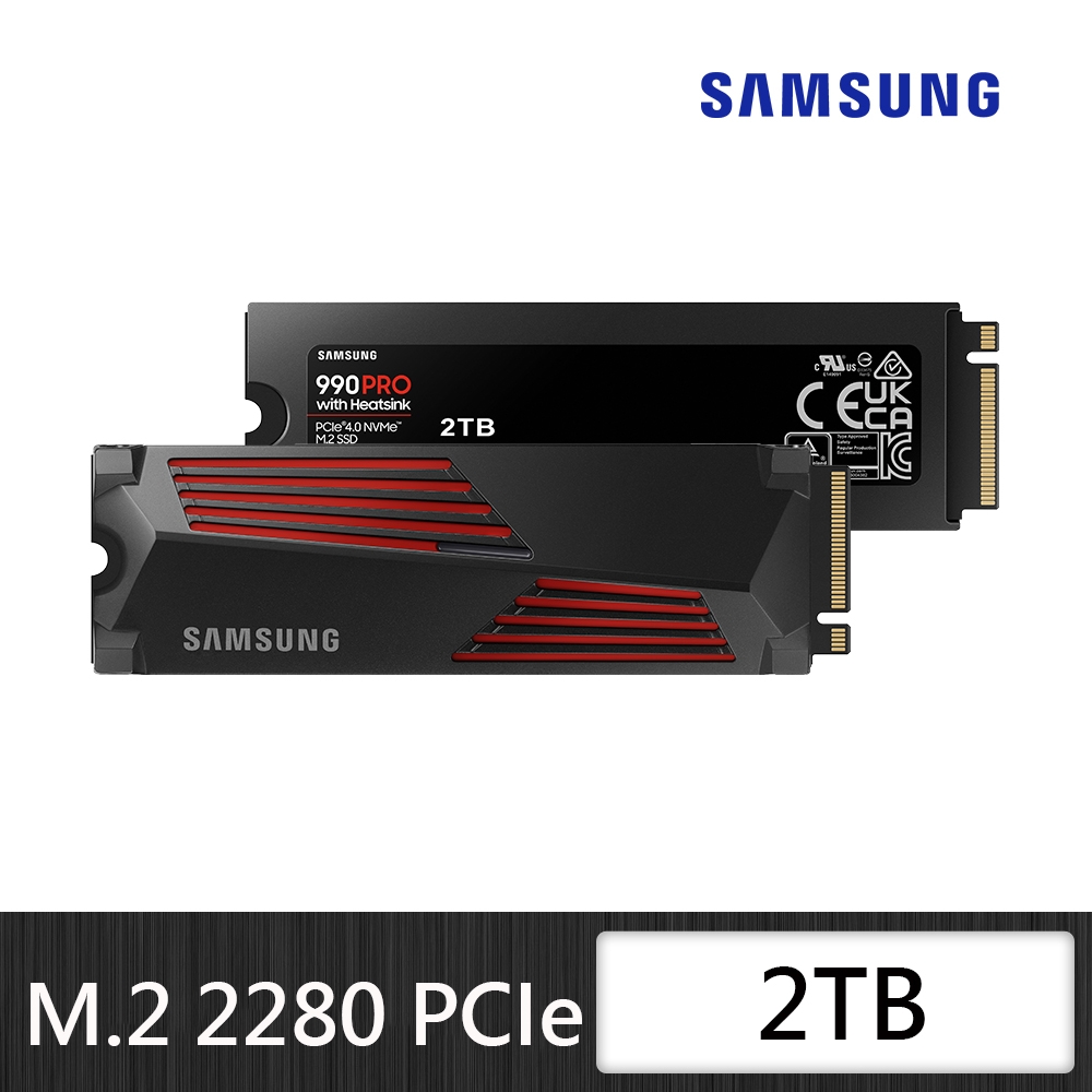 SAMSUNG 三星990 PRO 含散熱片2TB NVMe M.2 2280 PCIe 固態硬碟 (MZ-V9P2T0CW) | Samsung  三星 | Yahoo奇摩購物中心