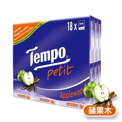 Tempo 4層加厚袖珍紙手帕-蘋果木 7抽x18包/組
