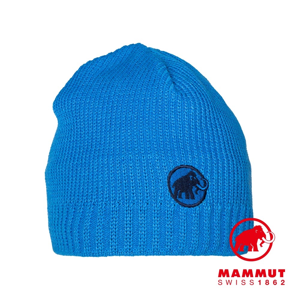 【Mammut】Sublime Beanie 刺繡LOGO保暖羊毛帽 冰藍  #1191-01542