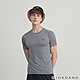 GIORDANO 男裝G-MOTION輕盈涼感T恤 - 71 仿段彩中灰 product thumbnail 1