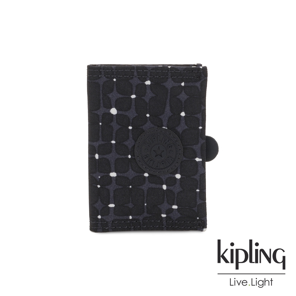 Kipling 低調質感緹花暗釦卡夾-CARD KEEPER