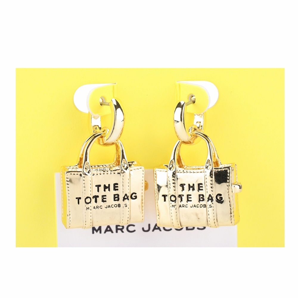 MARC JACOBS THE TOTE BAG CHARM 托特包造型穿針式耳環(金色)