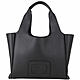 HOGAN H-Bag 中型 可拆內袋錘紋牛皮手提托特包(黑色) product thumbnail 1