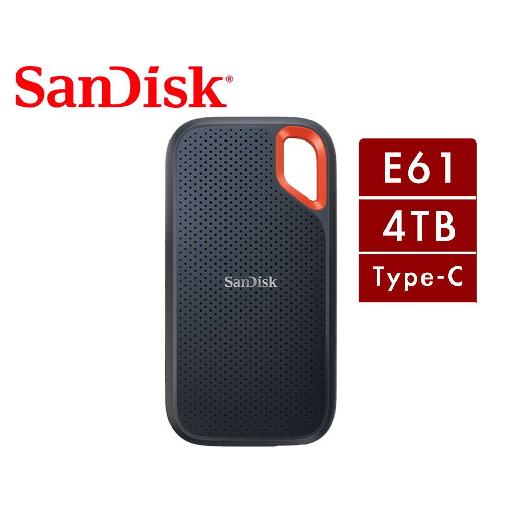 SanDisk E61 4TB 行動固態硬碟| 2TB以上外接SSD | Yahoo奇摩購物中心