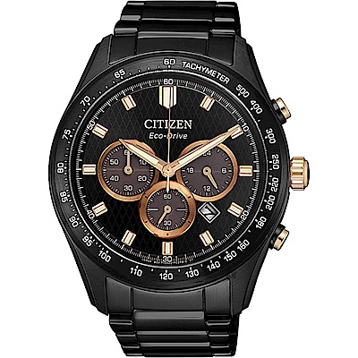 CITIZEN 星辰 亞洲限定光動能計時手錶 送禮推薦-黑/43mm CA4458-88E