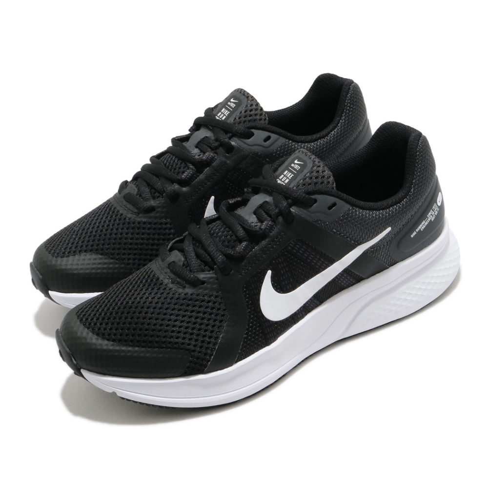 Nike 慢跑鞋 Run Swift 2 運動 女鞋 輕量 透氣 舒適 避震 路跑 健身 黑 白 CU3528004