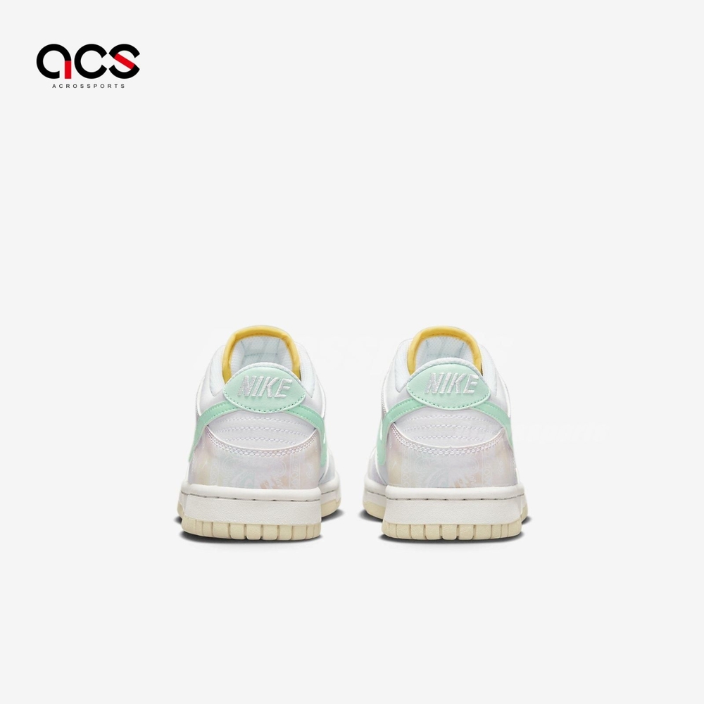 Nike 休閒鞋Dunk Low GS 大童鞋女鞋紫綠變形蟲渲染雲彩奶油底FJ7707