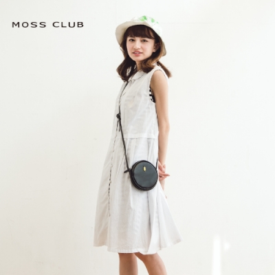 【MOSS CLUB】浪漫點點長版背心-洋裝(白色)