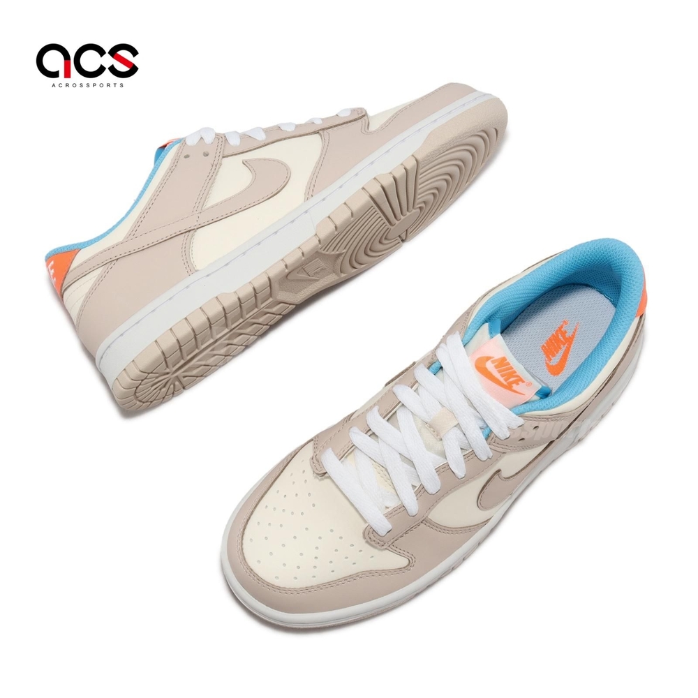 Nike 休閒鞋Dunk Low GS 女鞋大童鞋奶茶燕麥色藍低筒經典FQ6864-111