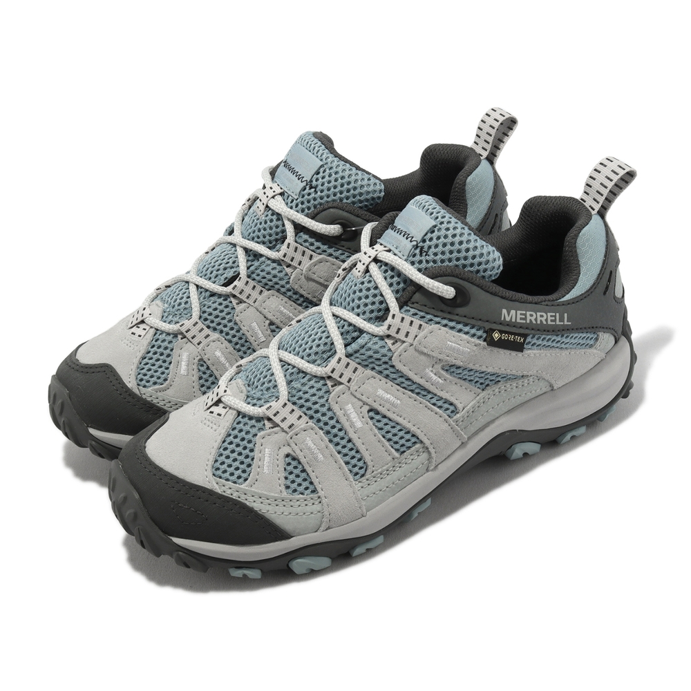 Merrell 登山鞋 Alverstone 2 GTX 女鞋 灰 藍 防水 越野 戶外 郊山 健行 低筒 ML037038