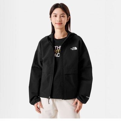 The North Face 北臉 外套 女款 運動連帽外套 防風 防潑水 W TNF EASY FZ WIND 黑 NF0A83T9JK3