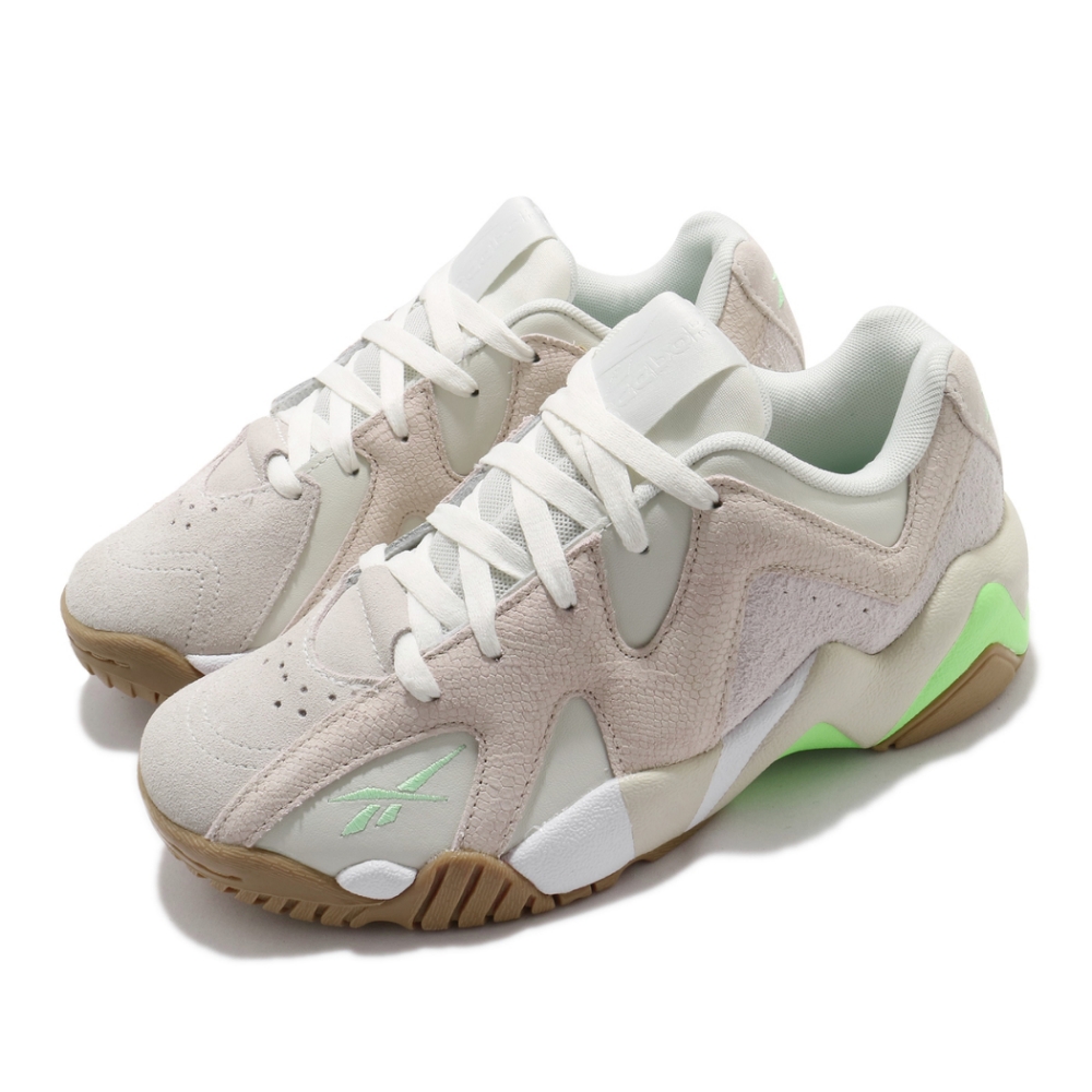 Reebok 籃球鞋 Kamikaze II Low 女鞋 經典款 舒適 避震 穿搭 低筒 球鞋 卡其 綠 FZ0666