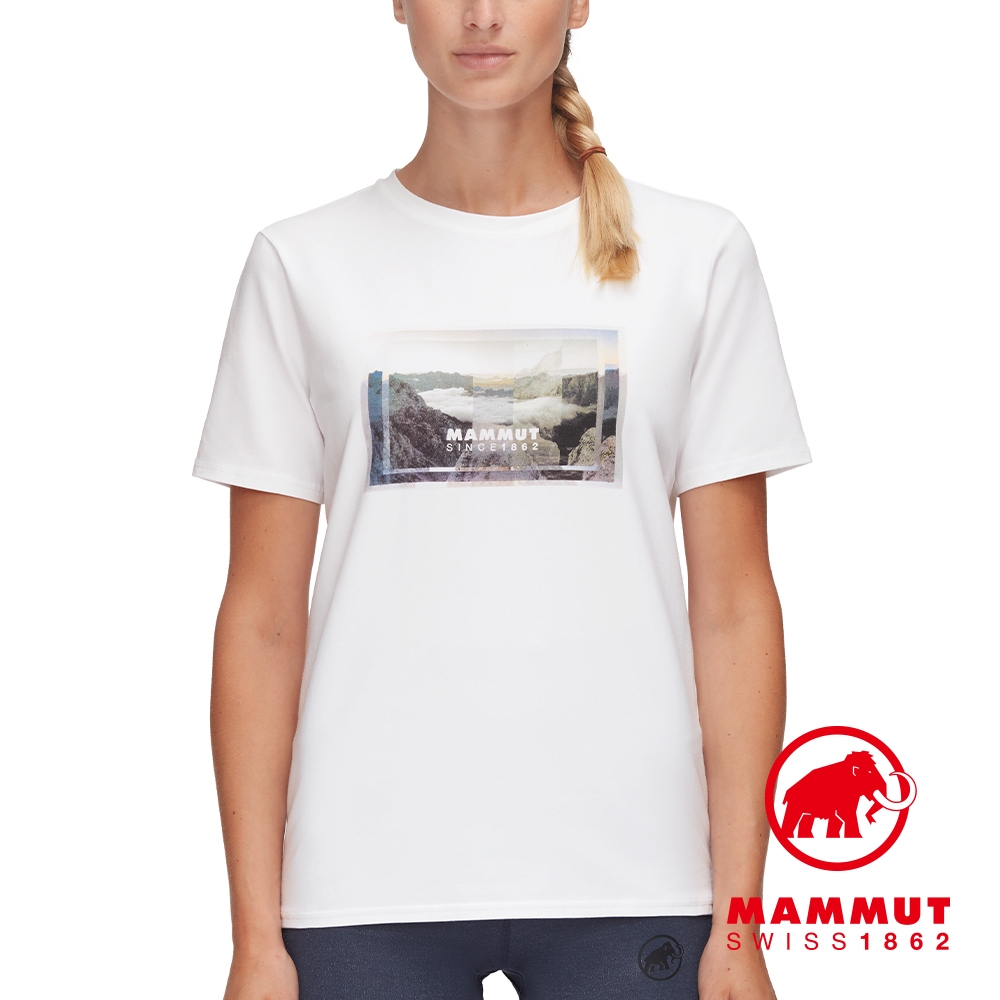 【Mammut 長毛象】Mammut Graphic Women 機能短T 白色 女款 #1017-03511