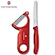 VICTORINOX 11cm經典番茄刀+經典削皮器-紅 product thumbnail 1