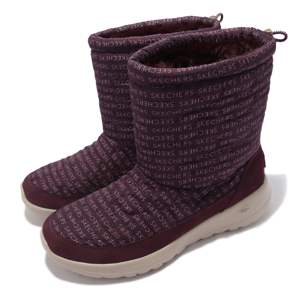 Skechers 休閒鞋 On-The-Go Joy 女鞋 靴子 柔軟 輕量 透氣 保暖 紫紅 白 16617-BURG
