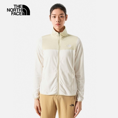 The North Face W POLARTEC100 ZIP-IN JACKET - AP 女刷毛外套-杏-NF0A81SR4U0