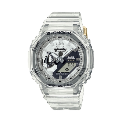 CASIO卡西歐 G-SHOCK 40週年限定 獨特透視錶面 半透明 人氣雙顯 GMA-S2140RX-7A_42.9mm