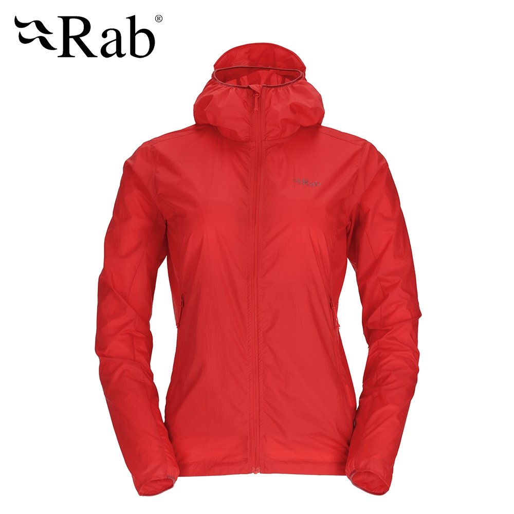 【英國 RAB】Vital Hoody Wmns 輕量防風防潑水連帽外套 女款 紅寶石 #QWS50