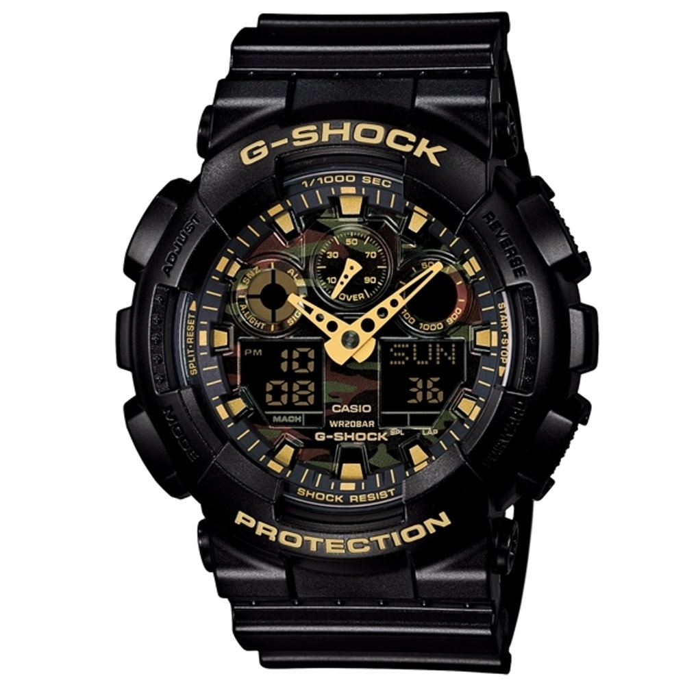 CASIO G-SHOCK/引領時尚潮流運動錶GA-100CF-1A9DR