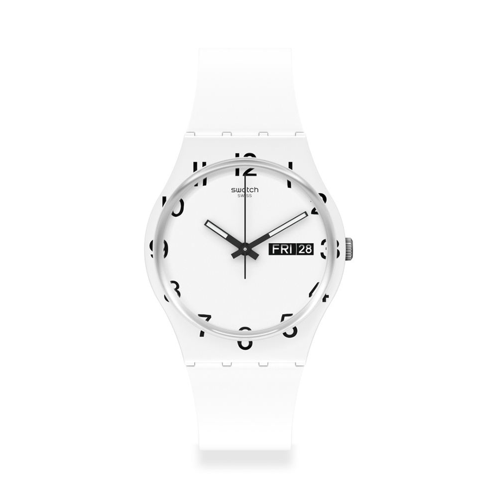 Swatch Gent 原創系列手錶 OVER WHITE-34mm