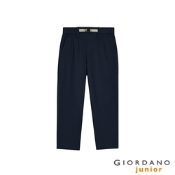 GIORDANO 童裝純棉素色卡其長褲 - 66 標誌海軍藍