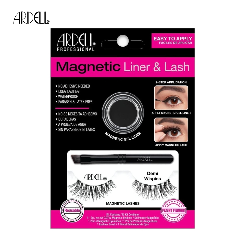 ARDELL磁吸式眼線假睫毛組 【Demi Wispies】自然纖長濃密款