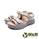 W&M(女)輕感雙帶減壓軟墊涼鞋 女鞋-米灰(另有鵝黃.翠綠) product thumbnail 1