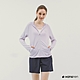 Hang Ten-女裝-恆溫多功能-方格提織涼感防曬彈力連帽外套-淺紫 product thumbnail 1