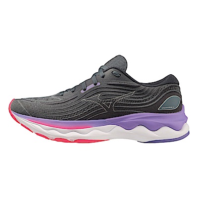 Mizuno Wave Skyrise 4 [J1GD230971] 女 慢跑鞋 運動 路跑 穩定 避震 美津濃 深灰紫