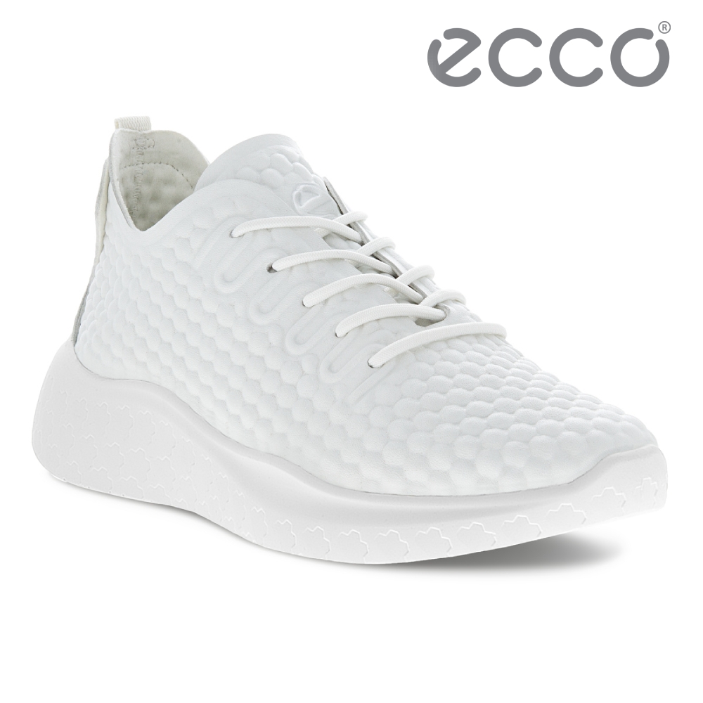 ECCO THERAP W 悅動皮革輕盈運動休閒鞋 女鞋 白色