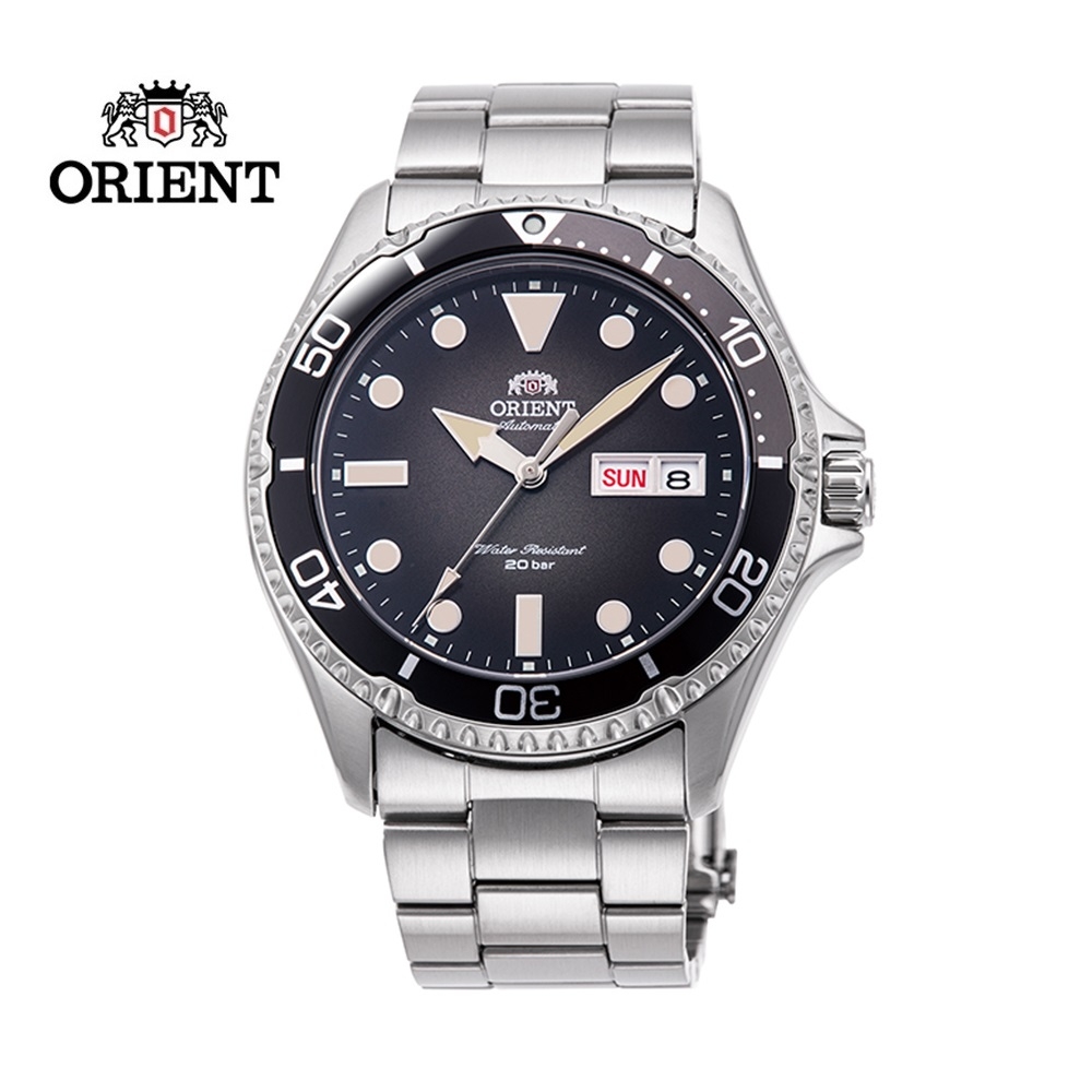 ORIENT 東方錶 WATER RESISTANT系列 200m潛水錶 鋼帶款 深灰色 RA-AA0810N  - 41.8mm