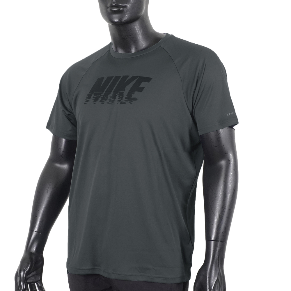 Nike Sunset Logo [NESSC690-018] 男 短袖 防曬衣 T恤 抗UV 速乾 運動 戲水 灰