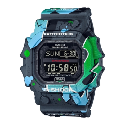 casio卡西歐 g-shock 塗鴉藝術 街頭原創 太陽能電力 gx-56ss-1_53.6mm