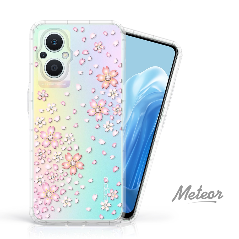 Meteor OPPO Reno7 Z 5G 奧地利水鑽殼 - 櫻花