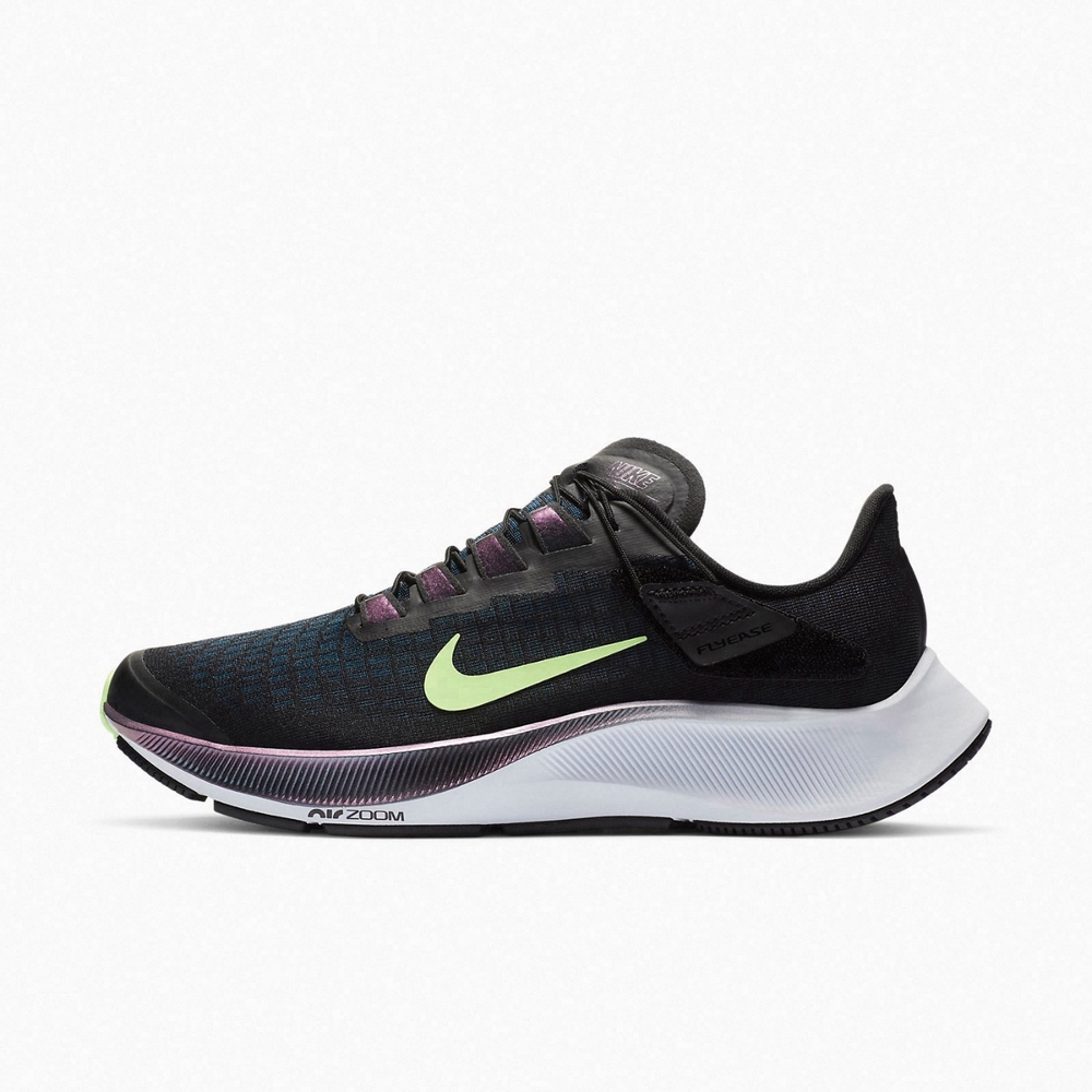 Nike 慢跑鞋Wmns Air Zoom Pegasus 37 Flyease 藍黑綠女鞋運動鞋CK8605