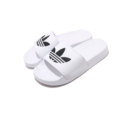 adidas 涼拖鞋 Adilette Lite 休閒 男女鞋 愛迪達 三葉草 軟底 舒適 夏日 情侶款 白 黑 FU8297