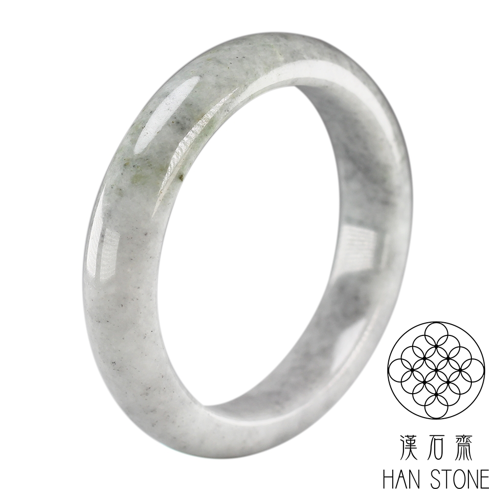 【漢石齋】天然翡翠A貨 手鐲玉鐲 飄花種(手圍18.5/版寬13.9mm)