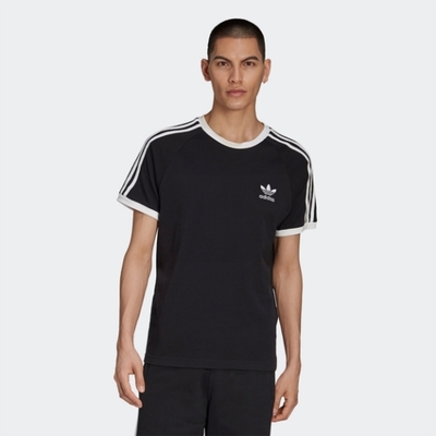 ADIDAS 3-STRIPES TEE 男短袖上衣-黑-CW1202