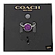 COACH 圓型LOGO紫色造型裝飾戒指(銀) product thumbnail 1