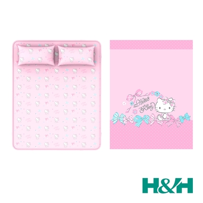 H&H南良 Hello Kitty 麥卡MICAX冰舒涼感被墊組-雙人