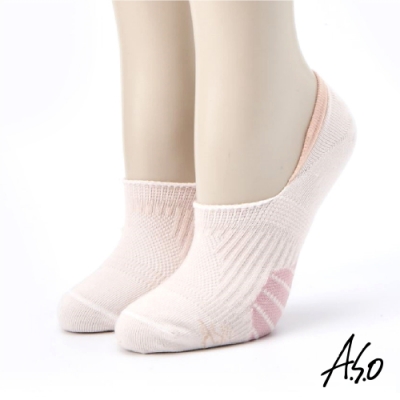A.S.O長效抑菌系列-隱形襪-粉紅色