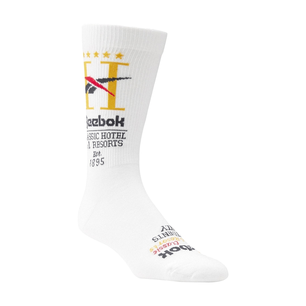 Reebok 襪子 Classic Crew Socks 男鞋 白 長襪 高筒 休閒 旅館概念 羅紋 GD1036