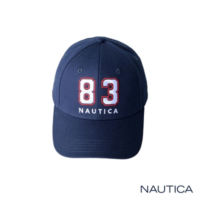 Nautica 品牌LOGO文字休閒帽-藍