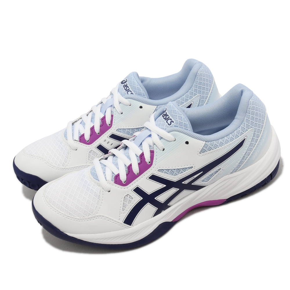 Asics 排球鞋 GEL-Task 3 女鞋 白 黑 藍 室內運動鞋 羽桌球 亞瑟膠 亞瑟士 1072A082101