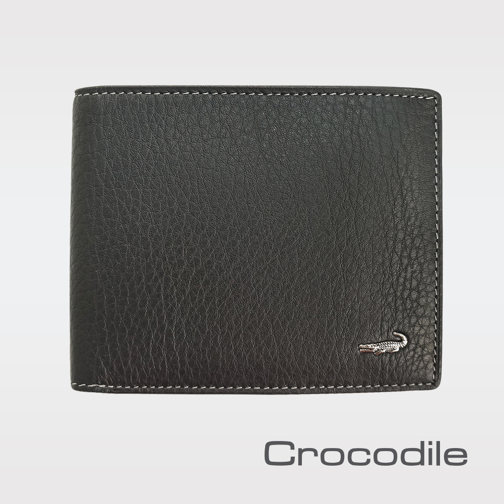 Crocodile 自然摔紋真皮短夾 0203-11021/0203-11022 product image 1